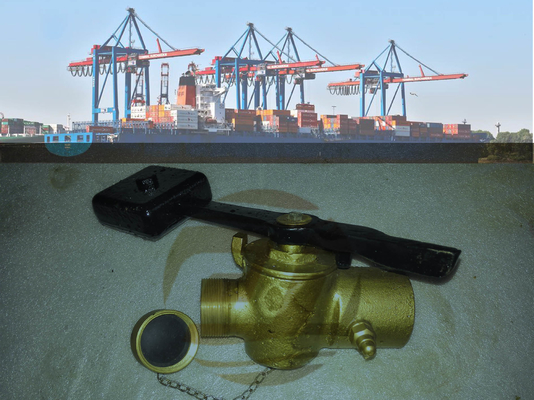 SELF-CLOSING VALVE FOR TANK SOUNDING. WITH VENT VALVE. MODEL-FH-40A  MATERIAL - BRONZE